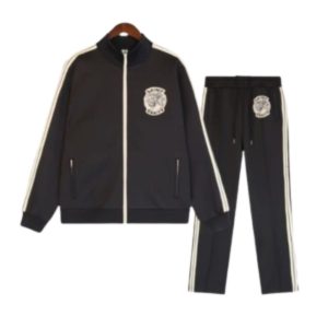 Saint Vanity Full Zip Stripe Track Set Black
