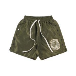 Saint Vanity Green Nylon Shorts