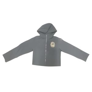 Saint Vanity Grey Nylon Hooded Zipper Jacket