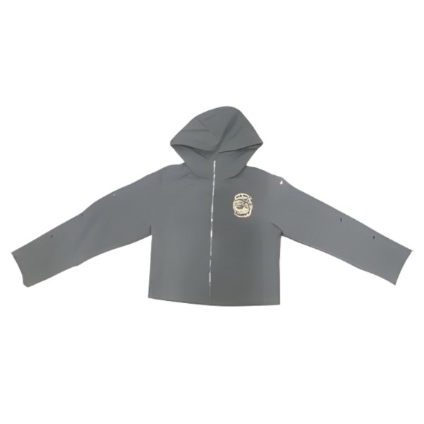 Saint Vanity Grey Nylon Hooded Zipper Jacket Saint Vanity Grey Nylon Hooded Zipper Jacket
