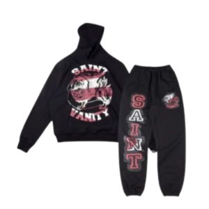 Saint Vanity Printed Hoodie Track Suit Black