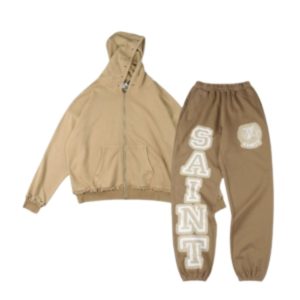 Saint Vanity SAINT Casual Hoodie Set Beige