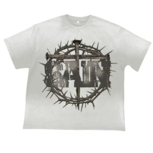 Saint Vanity Saint Light Grey Graphic Tee Saint Vanity Saint Light Grey Graphic Tee