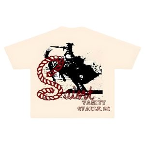 Saint Vanity Stable Logo Cream Graphic Tee
