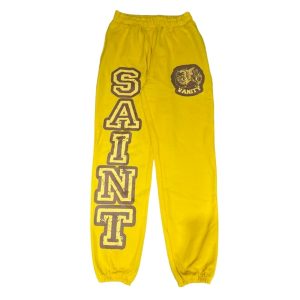 Saint Vanity Yellow Varsity Sweatpants