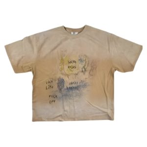 Beige Saint Vanity Graphic Fuck Off Tee