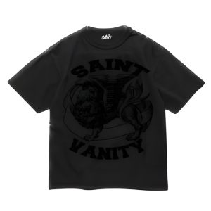 Saint Vanity Black Monochromatic Griffin Tee