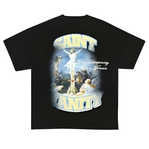 Saint Vanity Blurry Cross Black Graphic Tee Saint Vanity Blurry Cross Black Graphic Tee