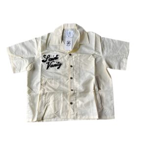 Saint Vanity Cream Button-Up Shirt